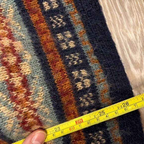 SAGA Vintage 90s Streetwear Womens Fair Isle Knit Cardigan Sweater sz L - Picture 8 of 10